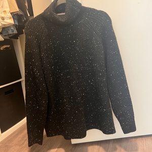 Black and White Zara Turtleneck Sweater